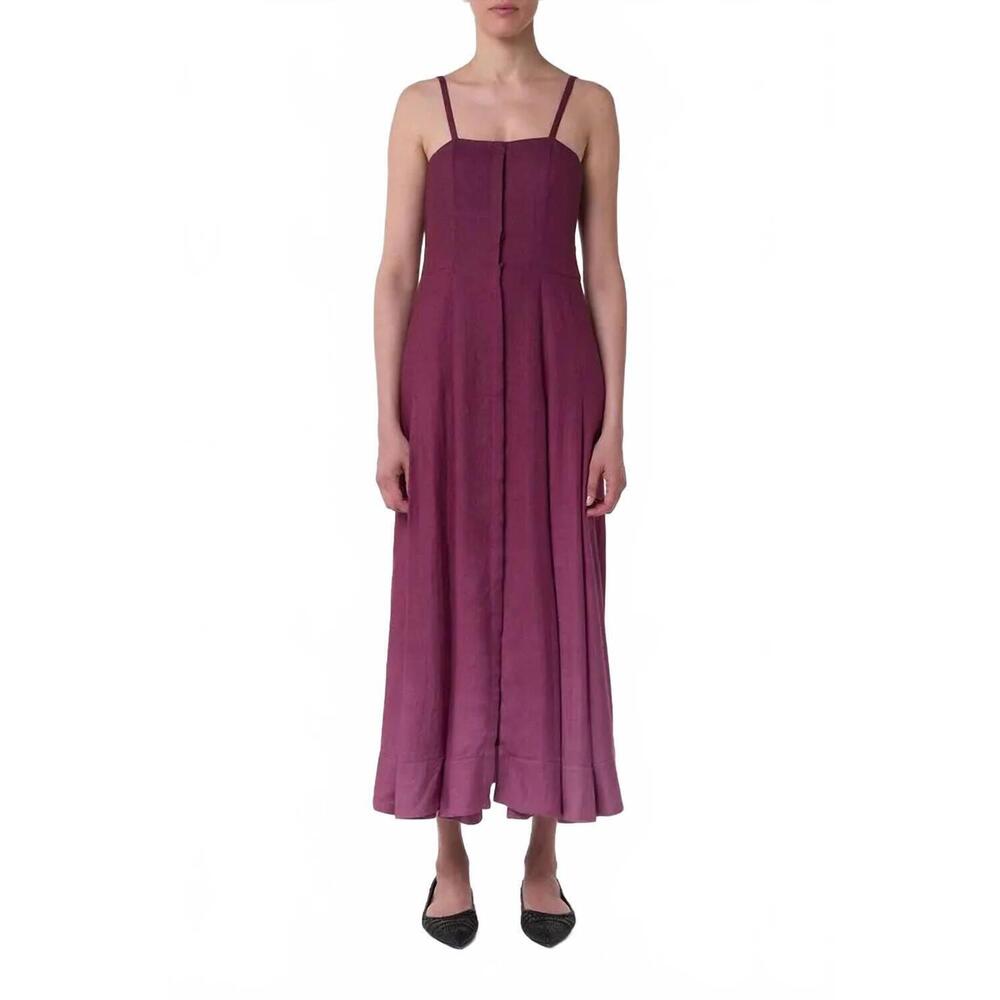 NEW GABRIELA HEARST margritte maxi dress in deep bordeaux
